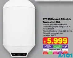 SEG STF 65 MEKANİK SİLİNDİRİK TERMOSİFON 65 L SEG STF 65 MEKANİK SİLİNDİRİK TERMOSİFON 65 L